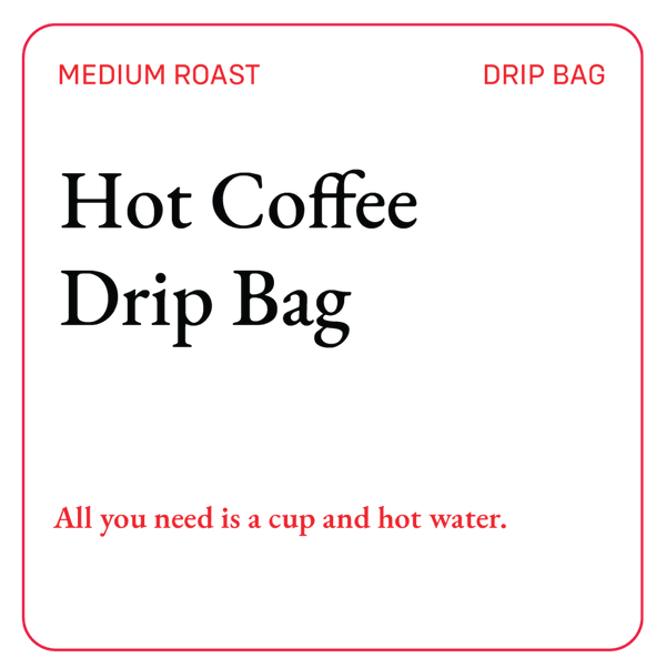 Hot Coffee Drip Bags, Medium Roast (Set of 5)