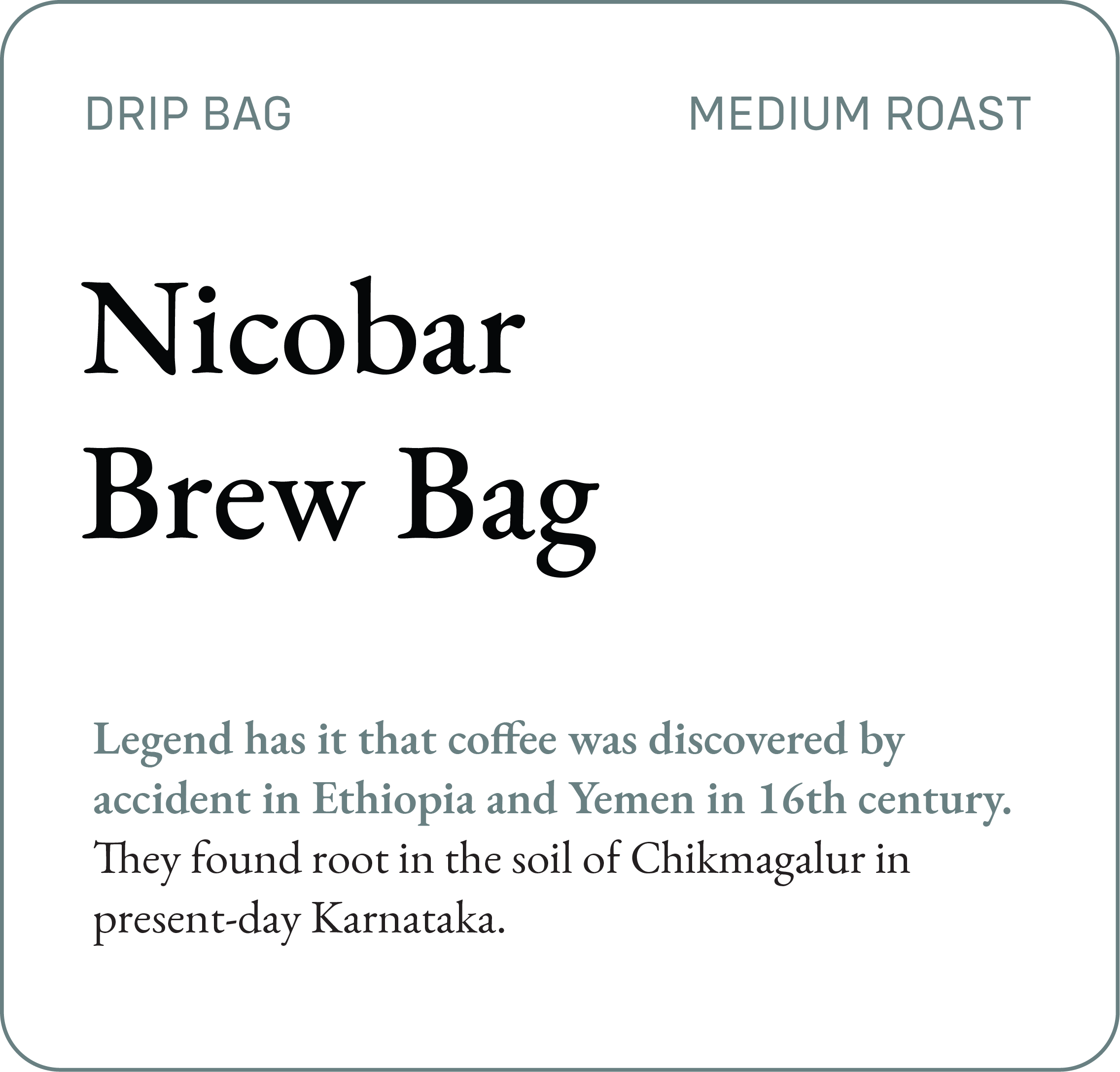 Nicobar Brew Bags (Set of 5) — Bili Hu