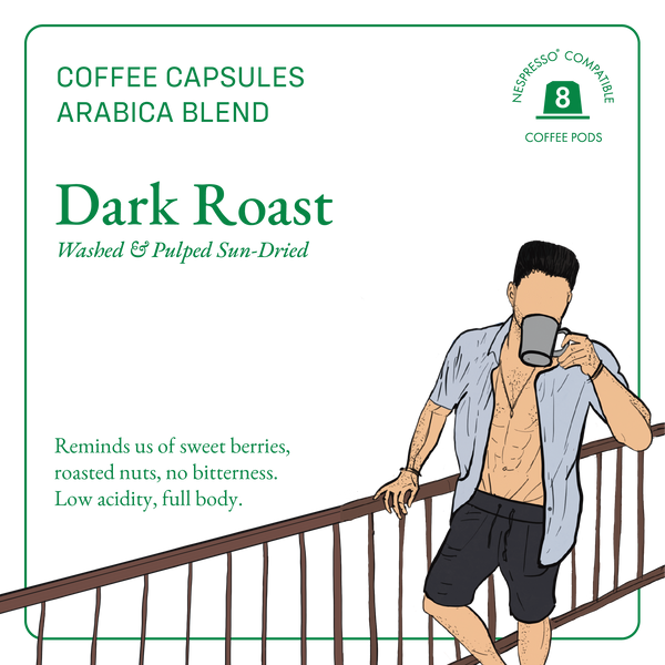 Arabica Blend Dark Roast Coffee Capsules (Box of 8)