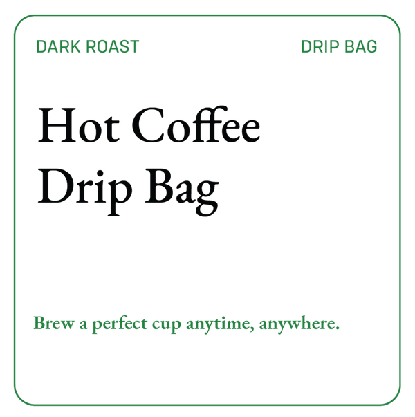 Hot Coffee Drip Bags, Dark Roast (Set of 5)