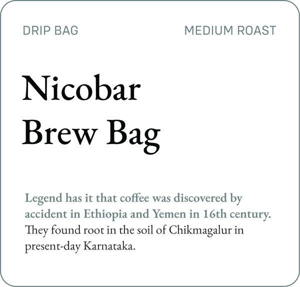 Nicobar Brew Coffee Bean Bags Set of 5 for Coffee Lovers - Bili Hu